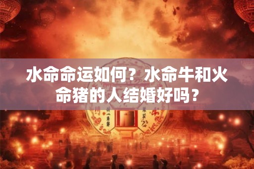 水命命运如何？水命牛和火命猪的人结婚好吗？
