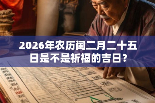 2026年农历闰二月二十五日是不是祈福的吉日？