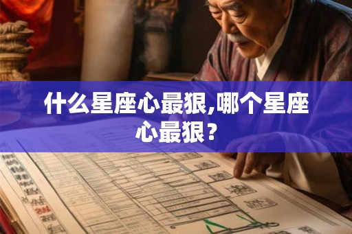 什么星座心最狠,哪个星座心最狠？