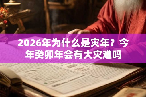 2026年为什么是灾年？今年癸卯年会有大灾难吗