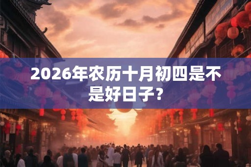 2026年农历十月初四是不是好日子？