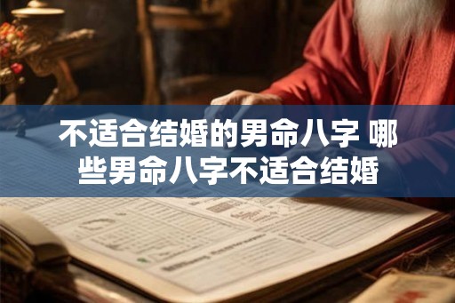 不适合结婚的男命八字 哪些男命八字不适合结婚