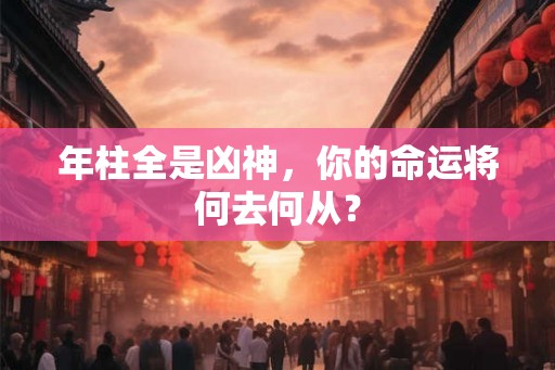 年柱全是凶神，你的命运将何去何从？