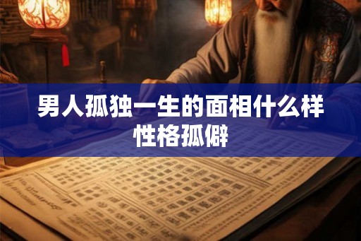 男人孤独一生的面相什么样性格孤僻 男人孤独一生的面相什么样性格孤僻