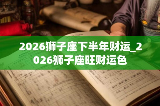 2026狮子座下半年财运_2026狮子座旺财运色