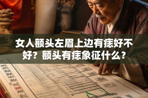 女人额头左眉上边有痣好不好？额头有痣象征什么？