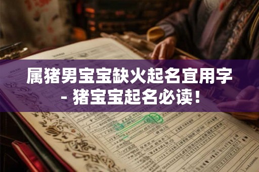 属猪男宝宝缺火起名宜用字- 猪宝宝起名必读！