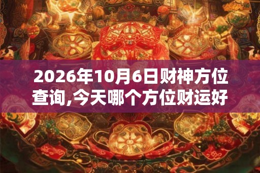 2026年10月6日财神方位查询,今天哪个方位财运好