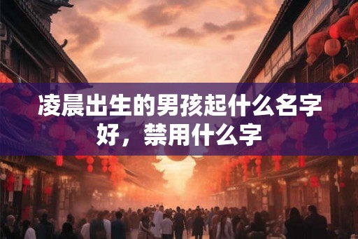 凌晨出生的男孩起什么名字好,禁用什么字 凌晨出生的男孩起什么名字好,禁用什么字