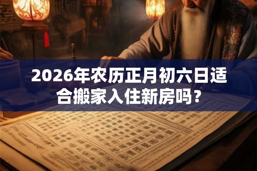 2026年农历正月初六日适合搬家入住新房吗? 2026年农历正月初六日适合搬家入住新房吗?