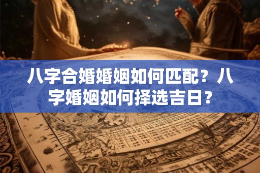 八字合婚婚姻如何匹配？八字婚姻如何择选吉日？