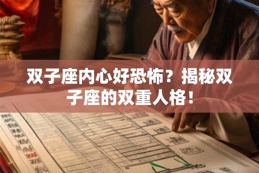 双子座内心好恐怖？揭秘双子座的双重人格！