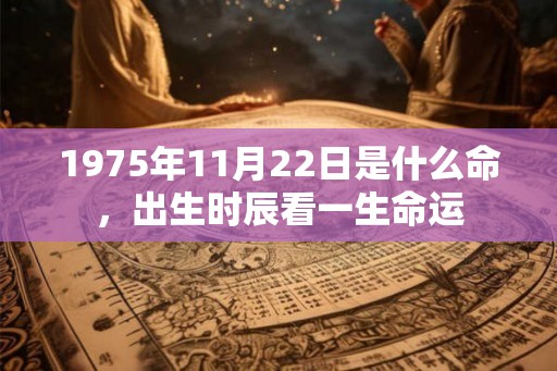 1975年11月22日是什么命，出生时辰看一生命运