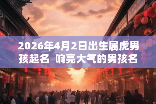 2026年4月2日出生属虎男孩起名  响亮大气的男孩名字