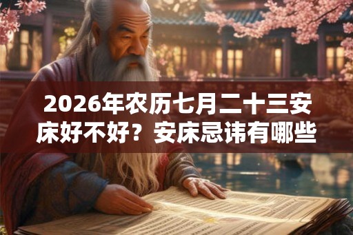 2026年农历七月二十三安床好不好？安床忌讳有哪些？