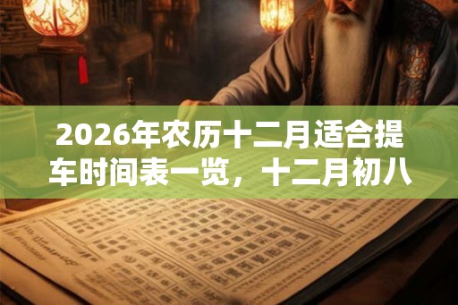 2026年农历十二月适合提车时间表一览，十二月初八是腊八吗？