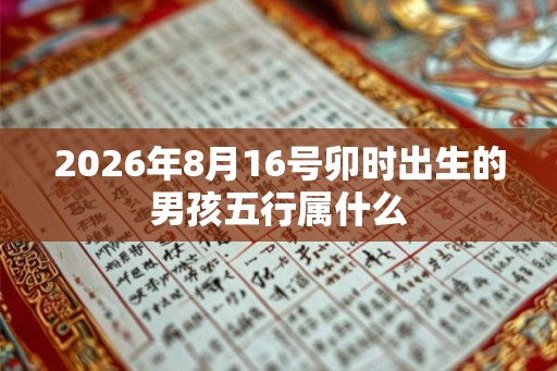 2026年8月16号卯时出生的男孩五行属什么