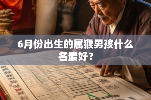 6月份出生的属猴男孩什么名最好？