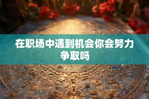 在职场中遇到机会你会努力争取吗