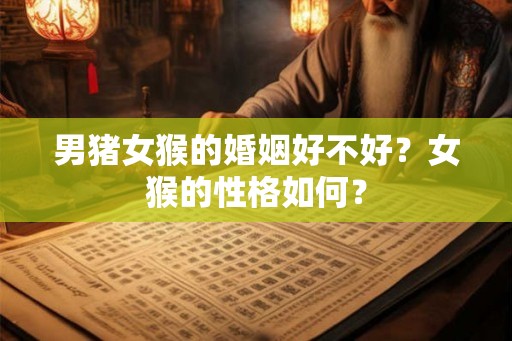男猪女猴的婚姻好不好？女猴的性格如何？