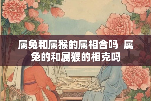 属兔和属猴的属相合吗  属兔的和属猴的相克吗
