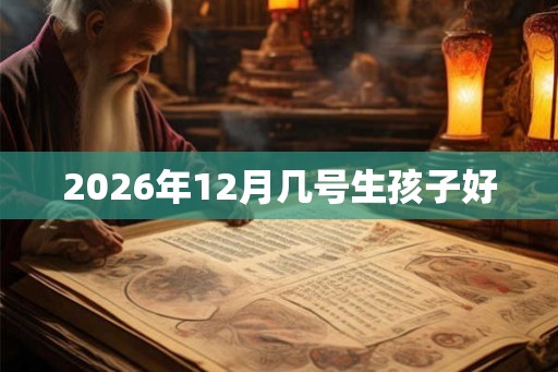 2026年12月几号生孩子好