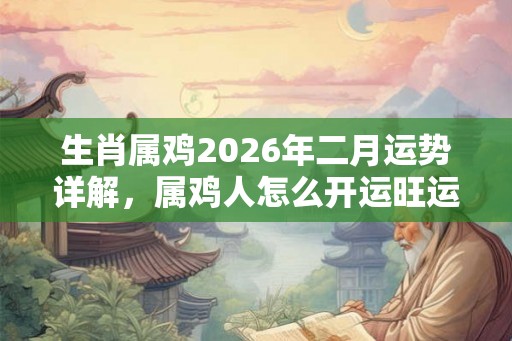 生肖属鸡2026年二月运势详解,属鸡人怎么开运旺运? 生肖属鸡2026年二月运势详解,属鸡人怎么开运旺运?