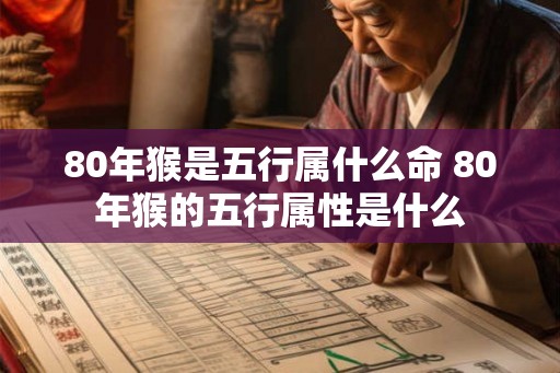 80年猴是五行属什么命 80年猴的五行属性是什么