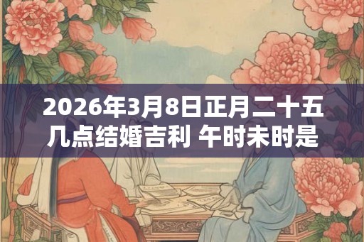 2026年3月8日正月二十五几点结婚吉利 午时未时是吉时