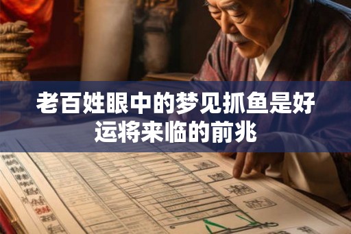 老百姓眼中的梦见抓鱼是好运将来临的前兆