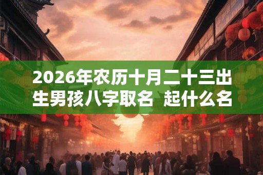 2026年农历十月二十三出生男孩八字取名 起什么名字好 2026年农历十月二十三出生男孩八字取名 起什么名字好