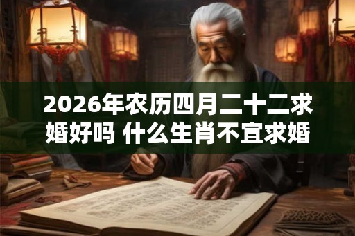 2026年农历四月二十二求婚好吗 什么生肖不宜求婚