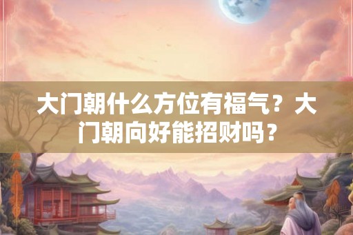 大门朝什么方位有福气？大门朝向好能招财吗？