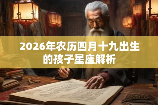 2026年农历四月十九出生的孩子星座解析