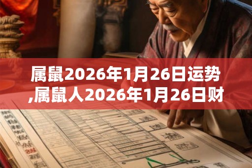 属鼠2026年1月26日运势,属鼠人2026年1月26日财运,生肖鼠2026年1月26日运势