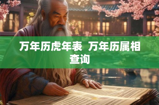 万年历虎年表 万年历属相查询 万年历虎年表 万年历属相查询