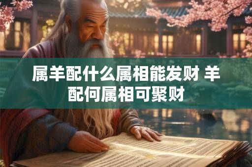 属羊配什么属相能发财 羊配何属相可聚财