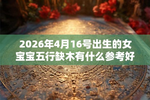 2026年4月16号出生的女宝宝五行缺木有什么参考好名