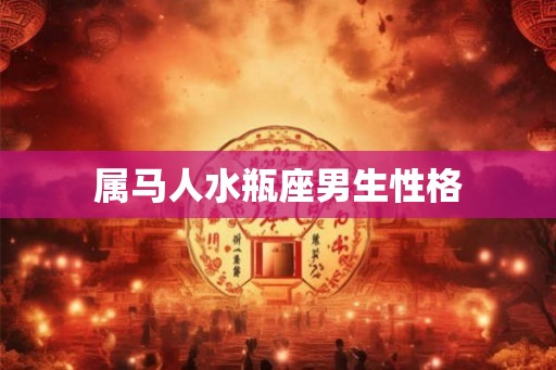 属马人水瓶座男生性格
