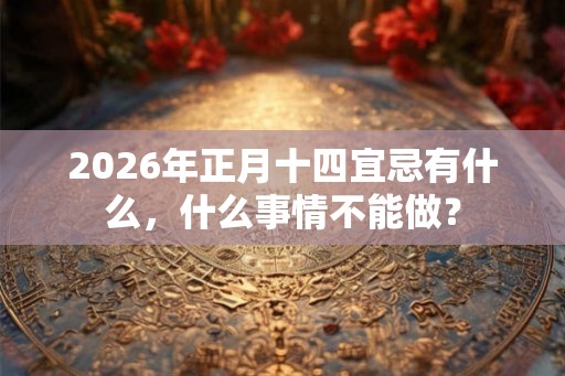 2026年正月十四宜忌有什么，什么事情不能做？