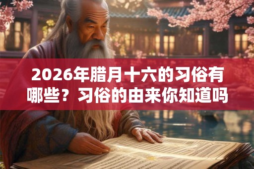 2026年腊月十六的习俗有哪些?习俗的由来你知道吗? 2026年腊月十六的习俗有哪些?习俗的由来你知道吗?