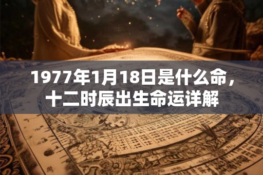 1977年1月18日是什么命,十二时辰出生命运详解 1977年1月18日是什么命,十二时辰出生命运详解