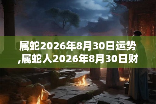 属蛇2026年8月30日运势,属蛇人2026年8月30日财运,生肖蛇2026年8月30日运势