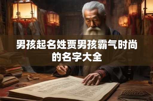 男孩起名姓贾男孩霸气时尚的名字大全