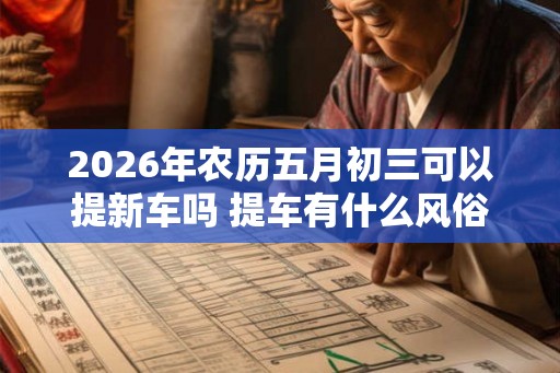 2026年农历五月初三可以提新车吗 提车有什么风俗