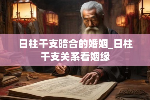 日柱干支暗合的婚姻_日柱干支关系看姻缘
