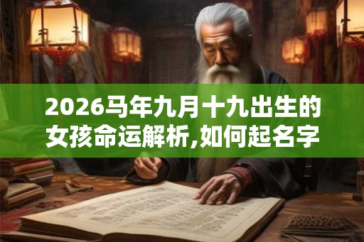 2026马年九月十九出生的女孩命运解析,如何起名字