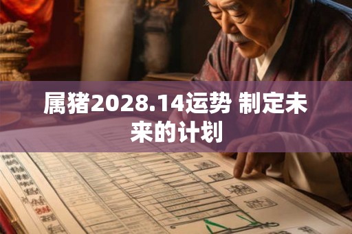 属猪2028.14运势 制定未来的计划
