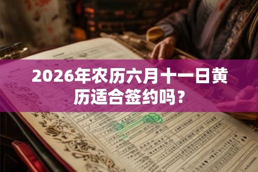 2026年农历六月十一日黄历适合签约吗? 2026年农历六月十一日黄历适合签约吗?