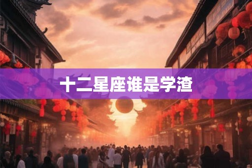 十二星座谁是学渣